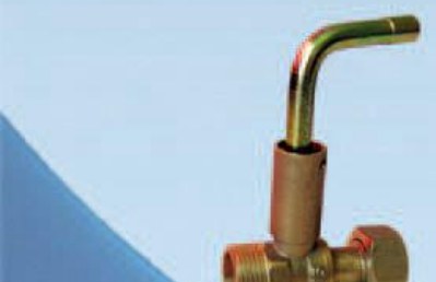 Tamper-proof inlet stopcock before meter, with key
