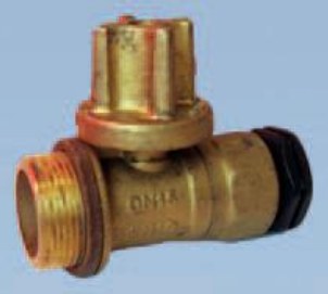Service valve, gas thread