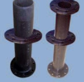 Anchored-flange spool piece